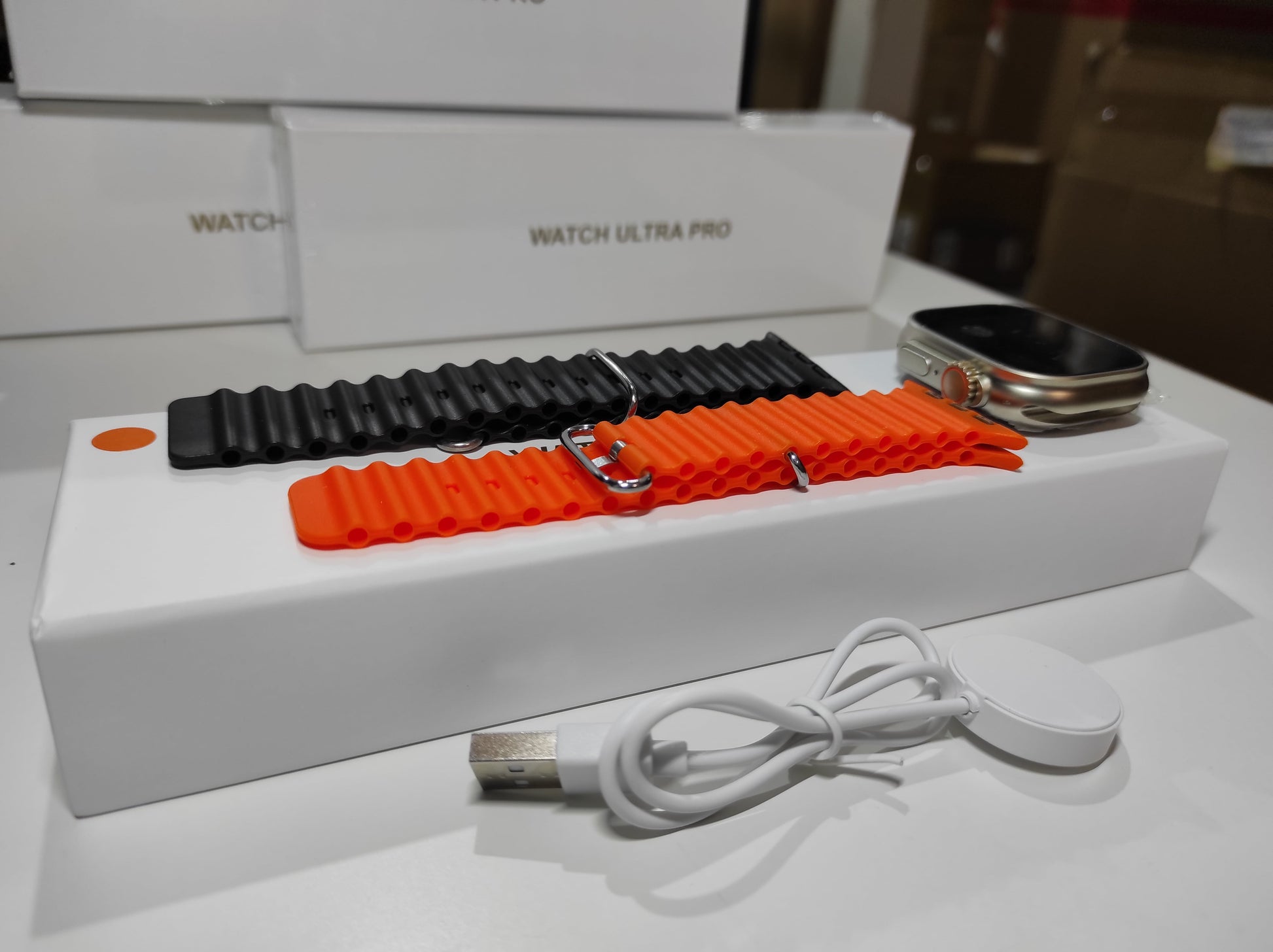 Smartwatch Ultra Pro con 2 correas ( naranja + negro ) - additional image 5